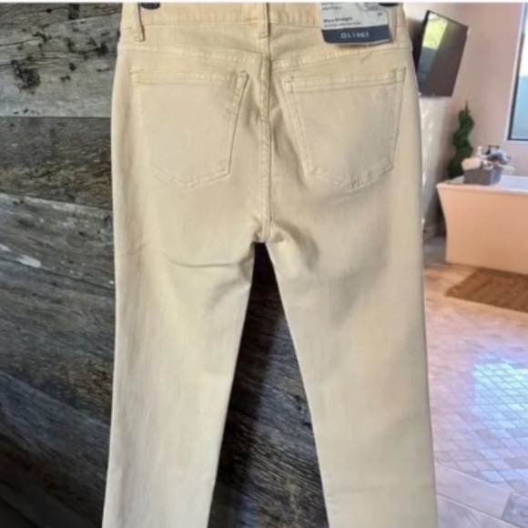 DL1961 MARA ANKLE MID RISE STRAIGHT IN BUTTERSCOTCH RAW - Picture 3 of 11